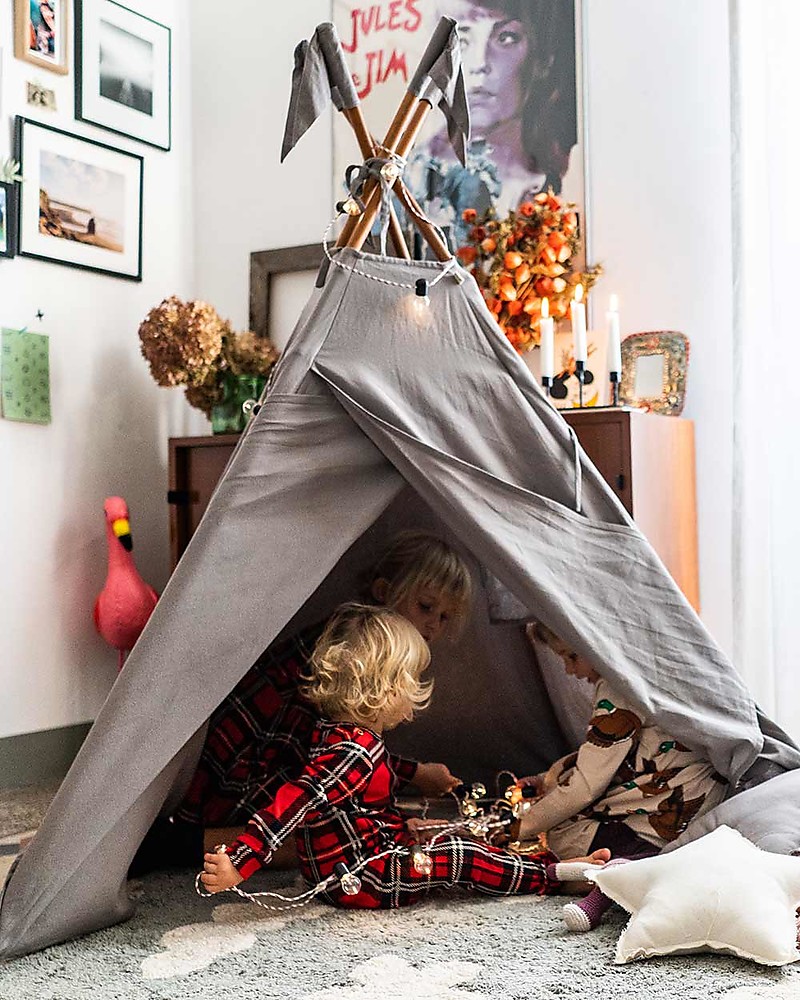 grey tipi tent